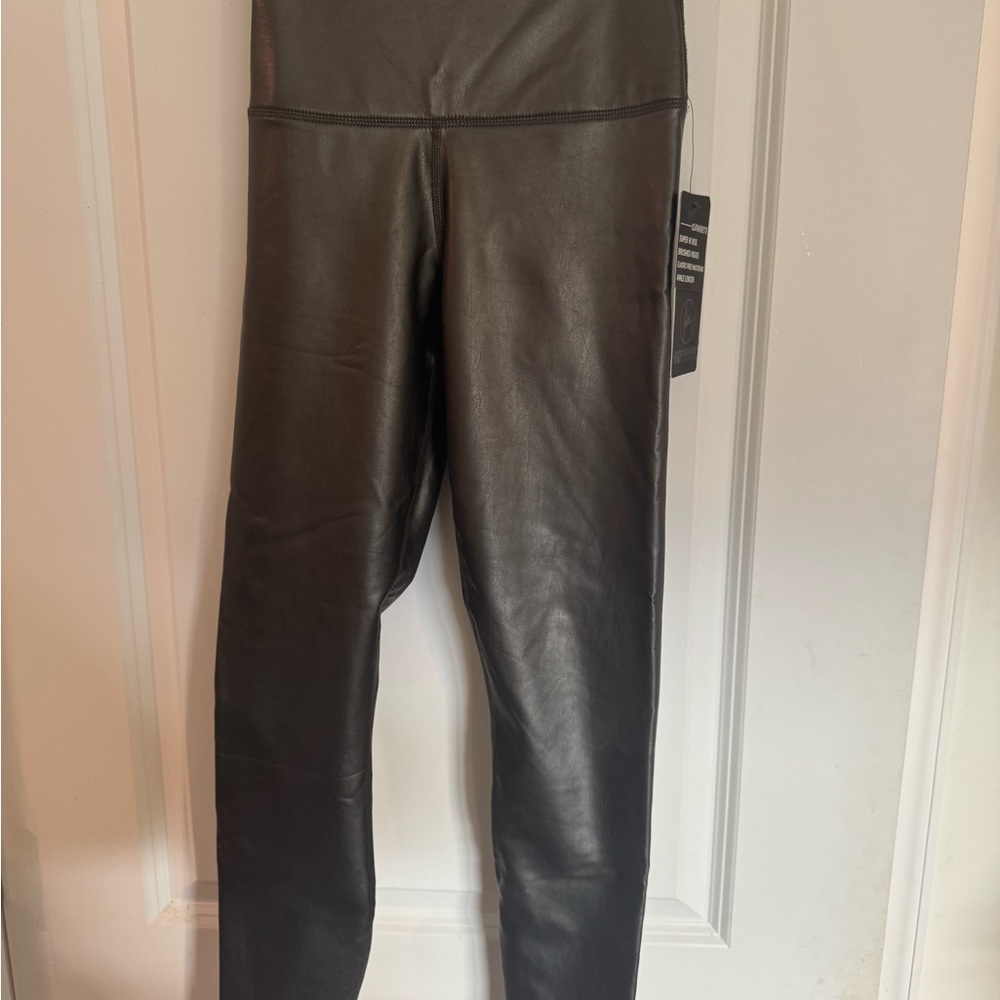 Black Faux Leather Leggings